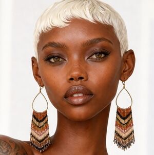 Elegant Beaded Teardrop Earrings